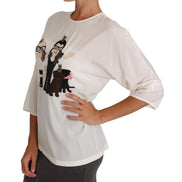 White Silk #dgfamily Blouse T-shirt