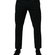 Dark Green Cotton Loose Men Denim Jeans