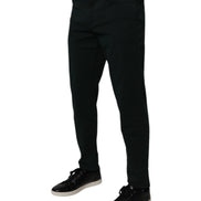 Dark Green Cotton Loose Men Denim Jeans