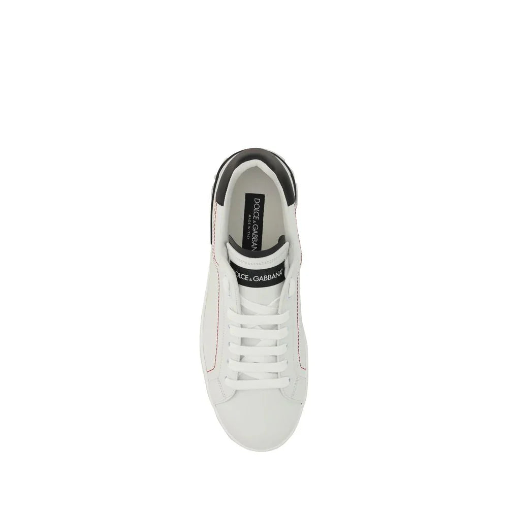 White Calf Leather Bos Taurus Low Top Sneakers