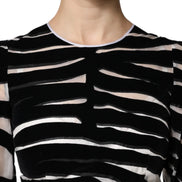 Black White Zebra A-line Sheath Mini Dress