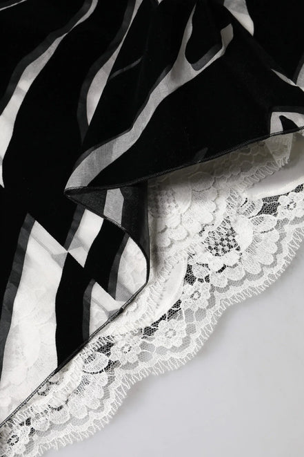 Black White Zebra A-line Sheath Mini Dress