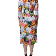 Multicolor Floral Side Slit Midi Dress