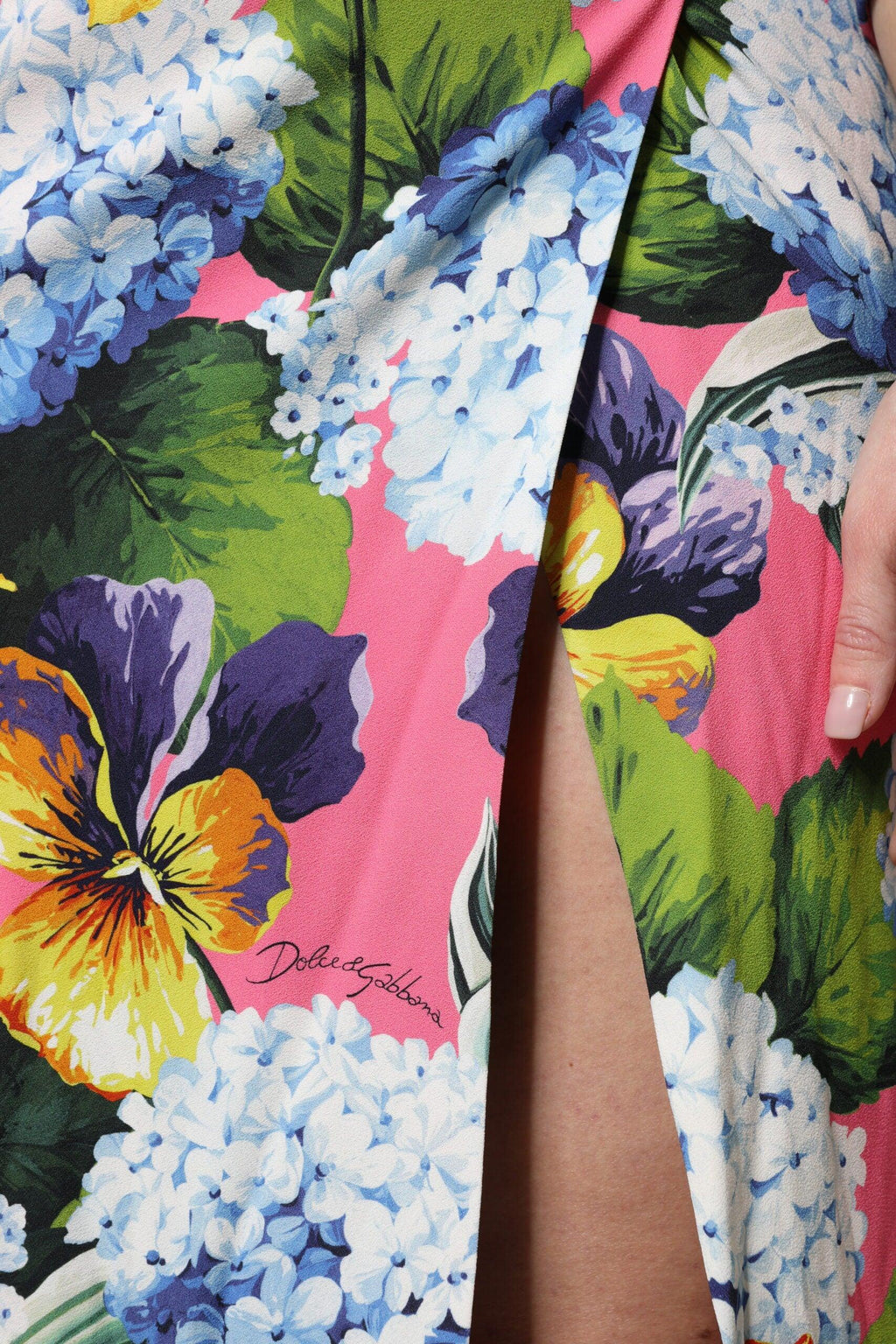 Multicolor Floral Side Slit Midi Dress