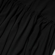 Black Mermaid Cut High Waist Midi Skirt