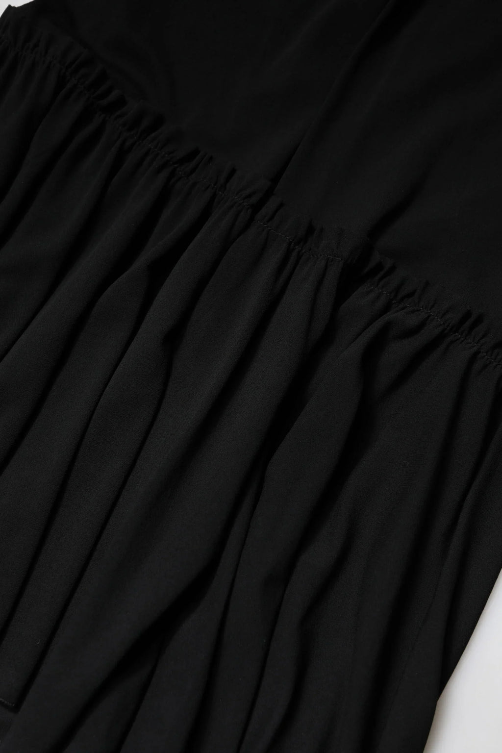 Black Mermaid Cut High Waist Midi Skirt