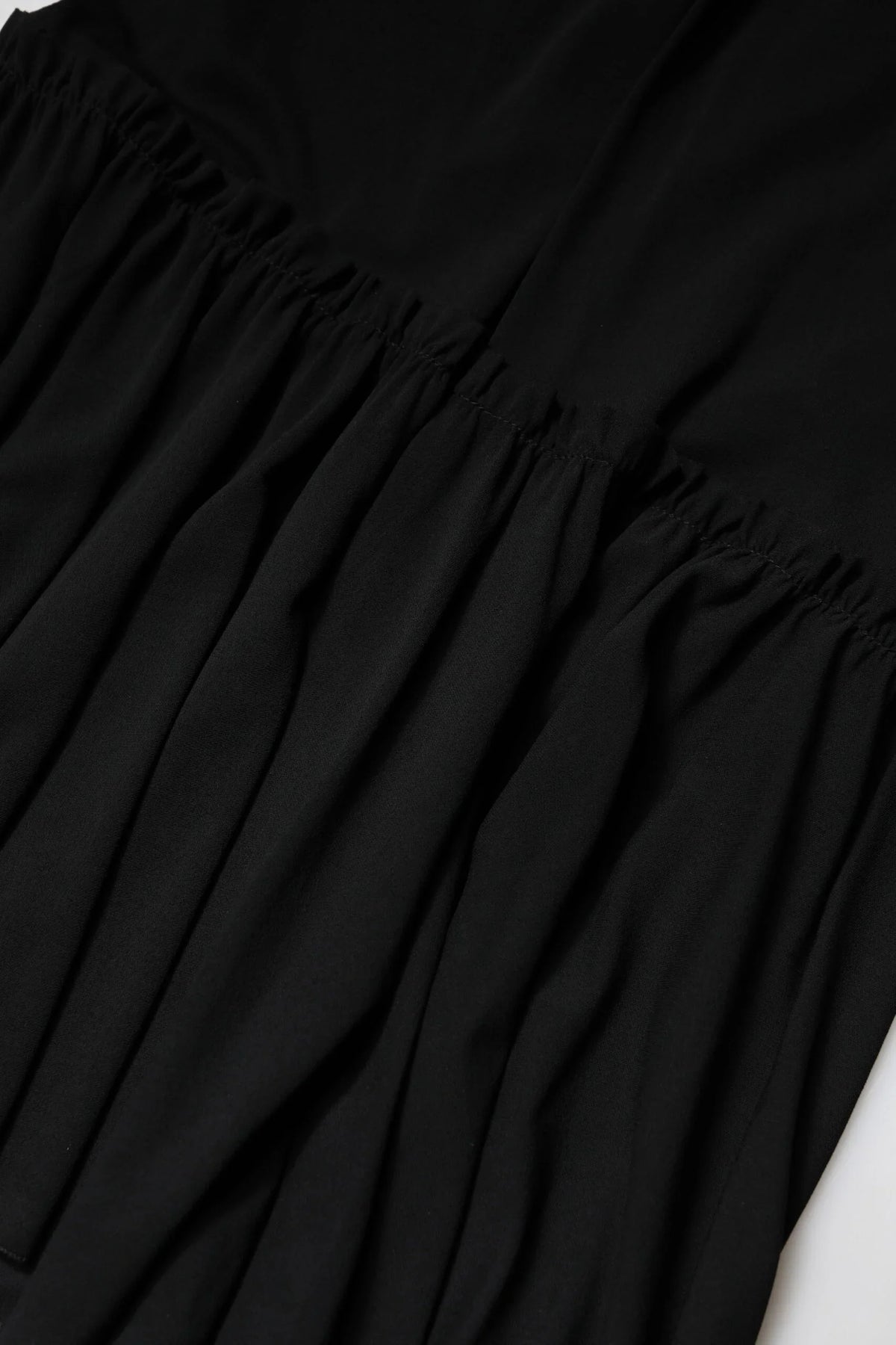 Black Mermaid Cut High Waist Midi Skirt