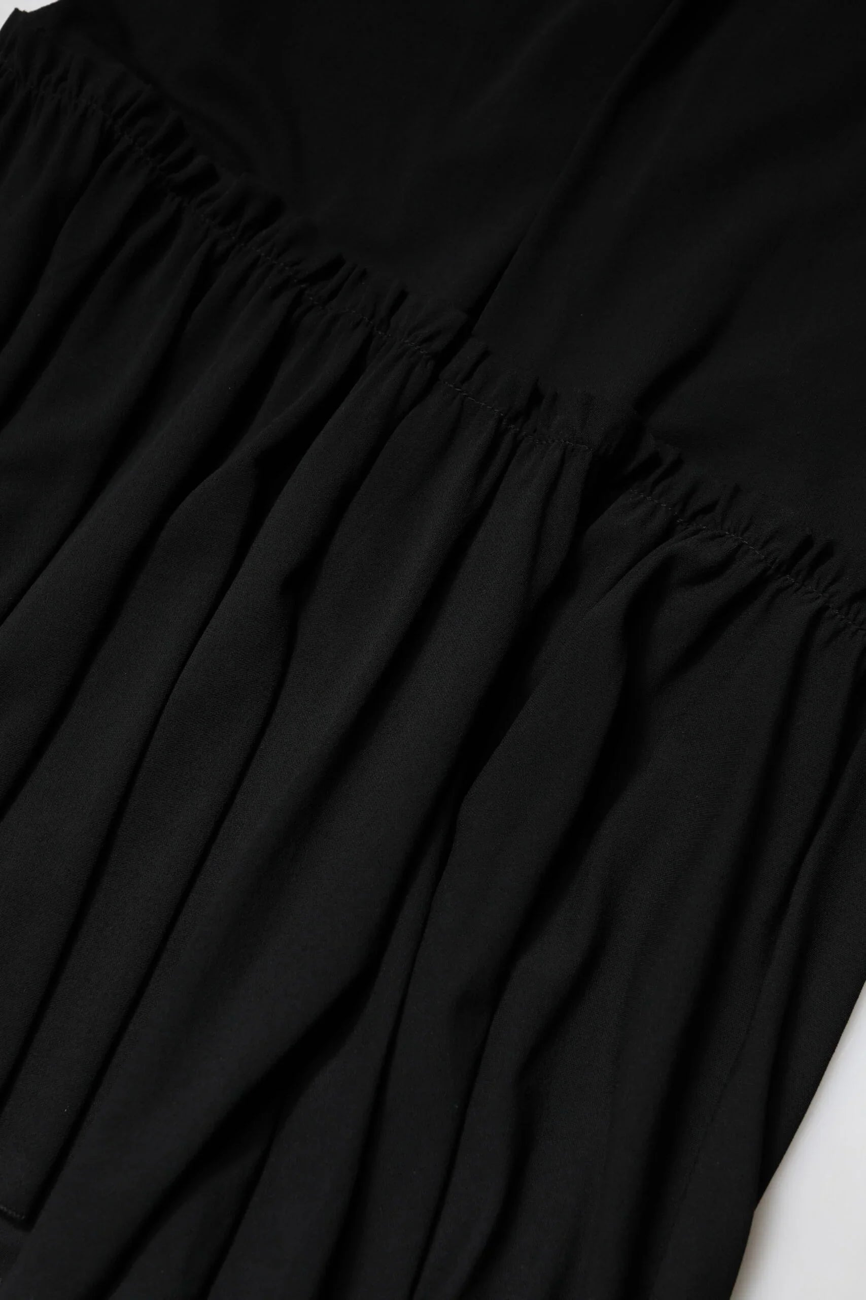 Black Mermaid Cut High Waist Midi Skirt