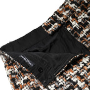 Multicolor High Waist Tartan Tweed Mini Skirt
