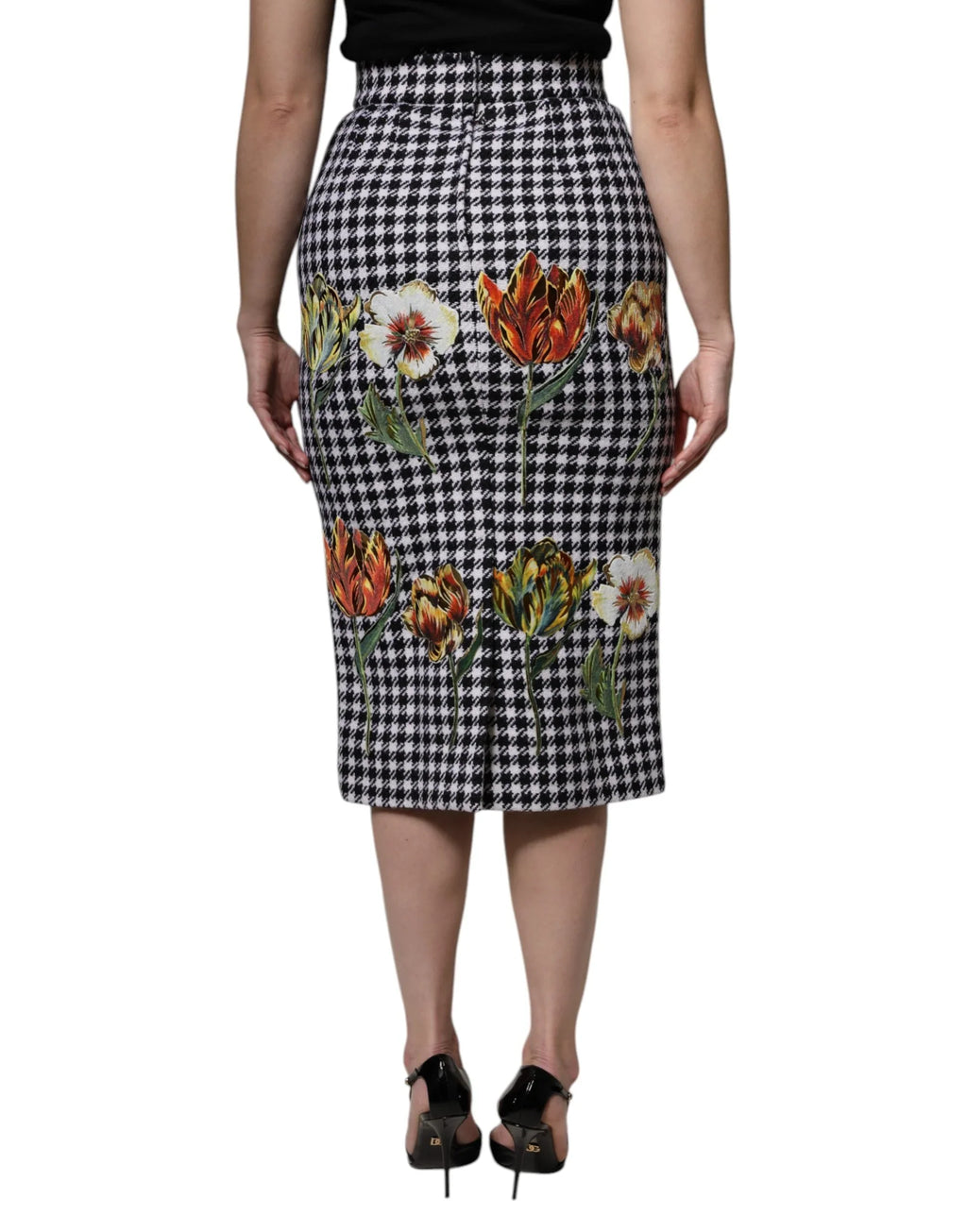 Multicolor Floral Print High Waist Pencil Cut Skirt