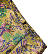 Multicolor Floral Jacquard Mid Waist Mini Skirt