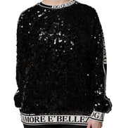 Black DG Queen Sequin Pullover Sweater