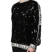 Black DG Queen Sequin Pullover Sweater