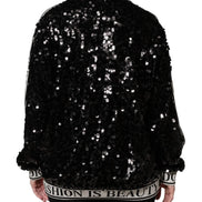 Black DG Queen Sequin Pullover Sweater