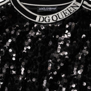 Black DG Queen Sequin Pullover Sweater