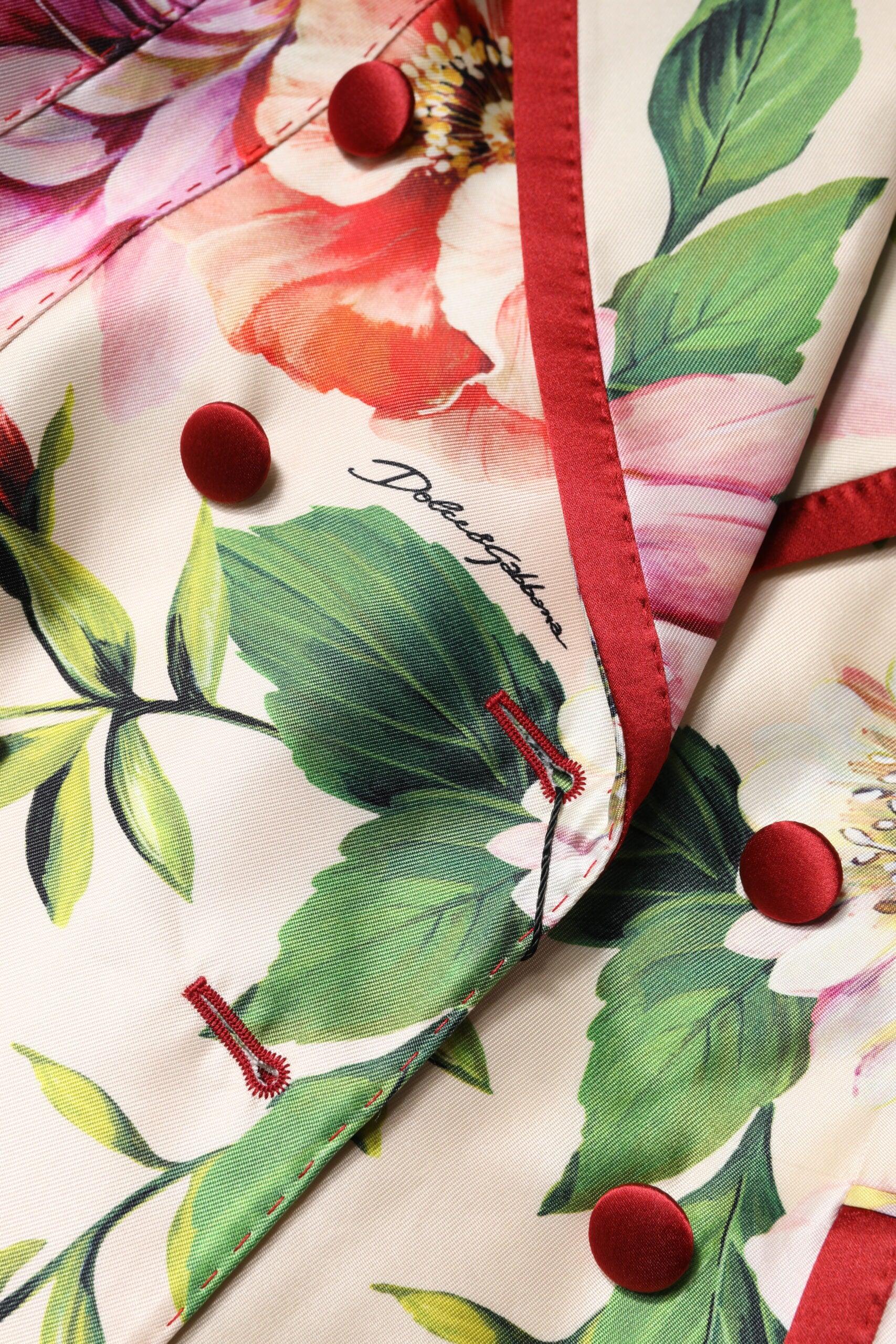 Multicolor Floral Double Breasted Jacket