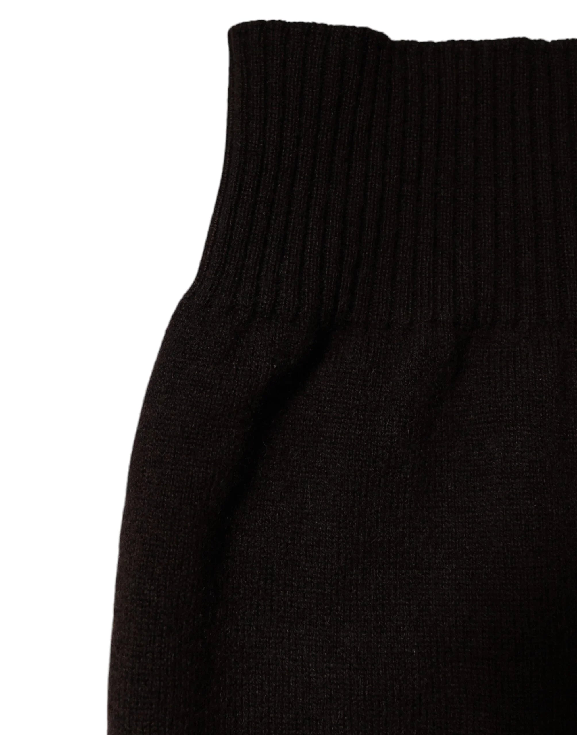 Brown Cashmere Knitted Neck Warmer Foulard Scarf