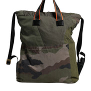 Military Green Patchwork Rucksack Backpack Bag