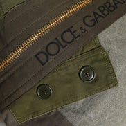 Military Green Patchwork Rucksack Backpack Bag