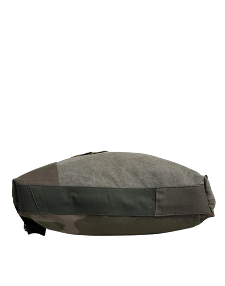 Military Green Patchwork Rucksack Backpack Bag
