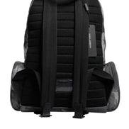 Gray Cotton Camouflage Logo Plaque Backpack Bag