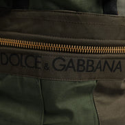 Military Green Patchwork Travel Backpack Bag