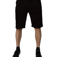 Maroon Cotton Sweatshorts Men Bermuda Shorts