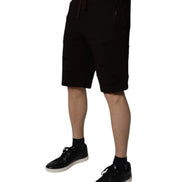 Maroon Cotton Sweatshorts Men Bermuda Shorts