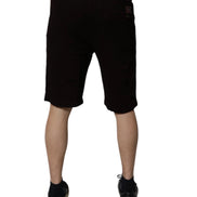 Maroon Cotton Sweatshorts Men Bermuda Shorts