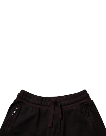 Maroon Cotton Sweatshorts Men Bermuda Shorts
