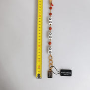 Multicolor Gold Tone Brass Chain DG Logo Dice Bracelet