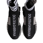 Black Gray Sorrento Socks Women Sneakers Shoes