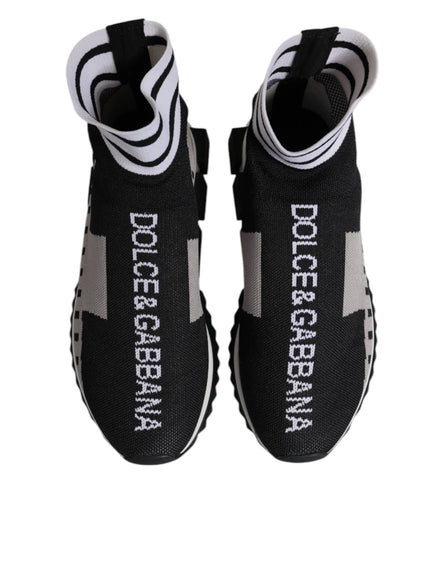 Black Gray Sorrento Socks Women Sneakers Shoes