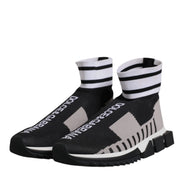 Black Gray Sorrento Socks Women Sneakers Shoes