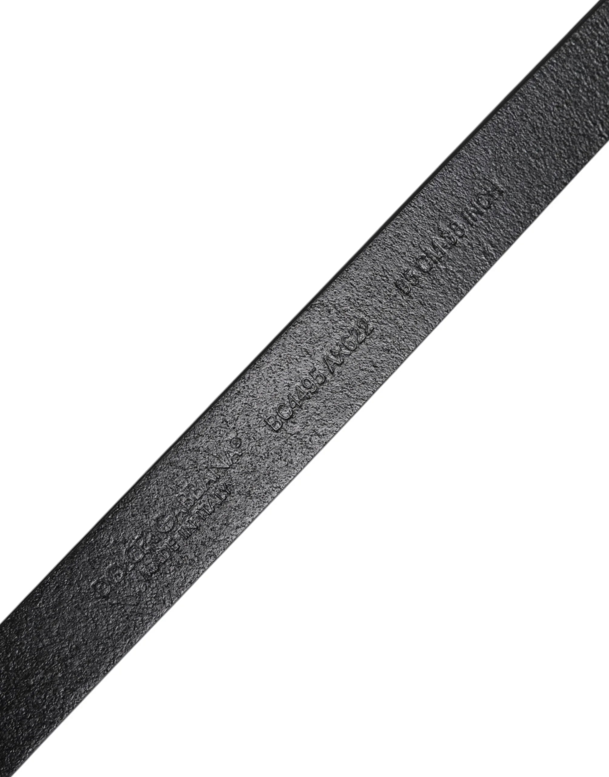Black Calfskin Classic Metal Logo Buckle Belt