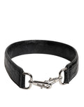 Black Alligator Leather Bag Shoulder Strap