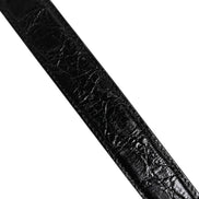 Black Alligator Leather Bag Shoulder Strap