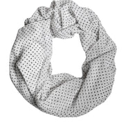 White Polka Dots Polyester Wrap Shawl Scarf