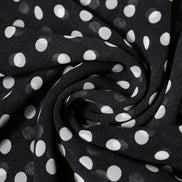 Black Polka Dots Polyester Wrap Shawl Scarf