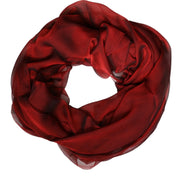 Red Silk Rectangle Women Wrap Shawl Scarf