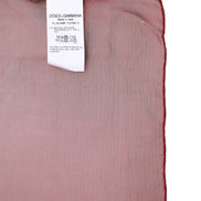 Red Silk Rectangle Women Wrap Shawl Scarf