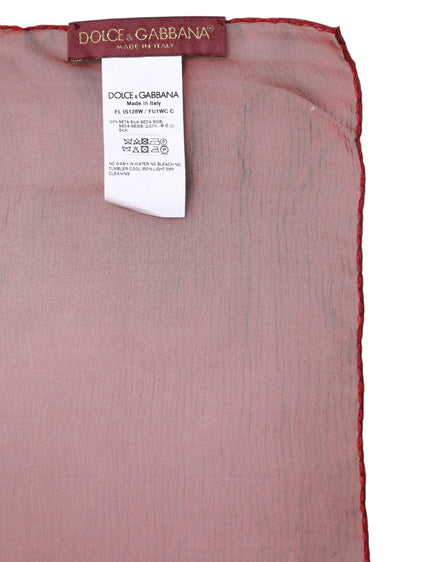 Red Silk Rectangle Women Wrap Shawl Scarf