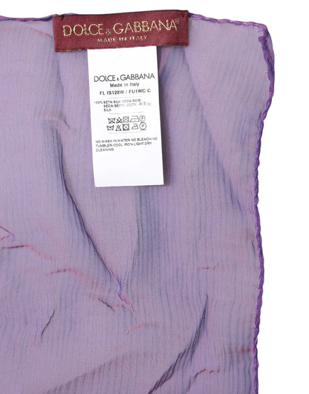 Purple Silk Rectangle Wrap Shawl Scarf