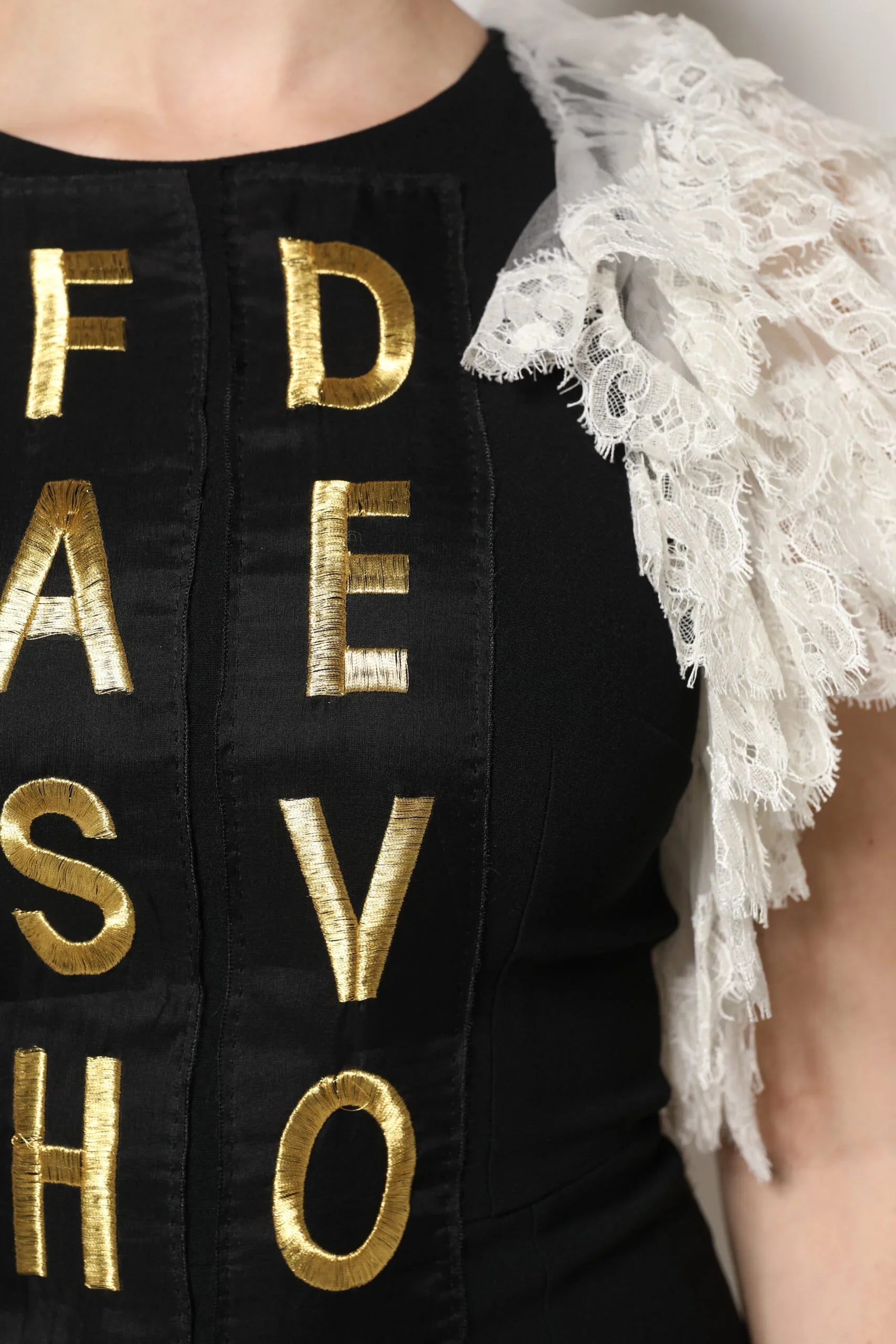 Black Fashion Devotion Embellish Mini Dress