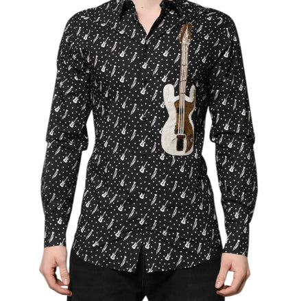 Black GOLD Instrument Embellished Shirt