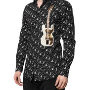 Black GOLD Instrument Embellished Shirt