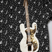 Black GOLD Instrument Embellished Shirt