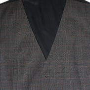 Gray Plaid Wool Formal Dress Waistcoat Vest