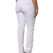 White Floral Sequined GIRLY Denim Jeans