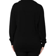 Black Cashmere Crystal Embellished Sweater